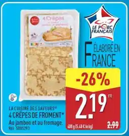ALDI 4 CRÊPES DE FROMENT offre