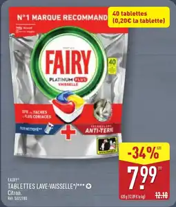 ALDI FAIRY Tablettes lave-vaisselle offre