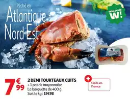 Auchan Supermarché 2 demi tourteaux cuits offre
