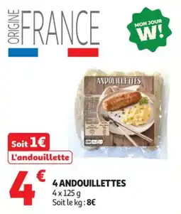 Auchan Supermarché 4 andouillettes offre