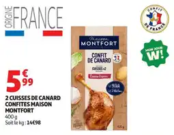 Auchan Supermarché 2 cuisses de canard confites maison montfort offre