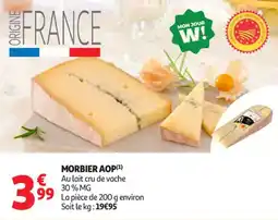 Auchan Supermarché Morbier aop offre