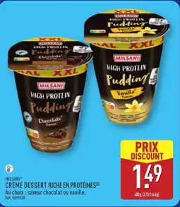 ALDI MILSANI Crème dessert riche en protéines offre