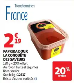 Auchan Supermarché Paprika doux la conquête des saveurs offre