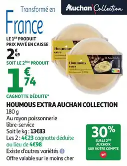 Auchan Supermarché Houmous extra auchan collection offre