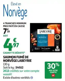 Auchan Supermarché Saumon fumé de norvège labeyrie offre