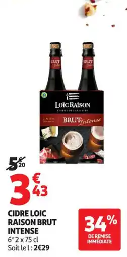 Auchan Supermarché Cidre loic raison brut intense offre