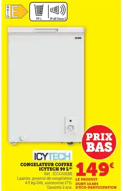 Hyper U Icytech congélateur coffre 99 l offre