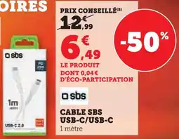 Hyper U Sbs câble usb-c/usb-c offre