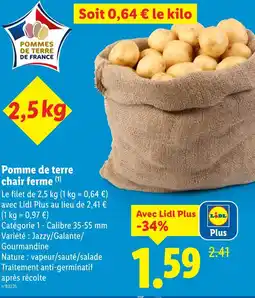 Lidl Pommes de terre chair ferme offre