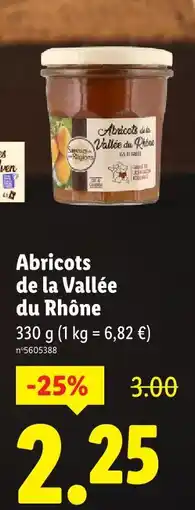 Lidl Abricots de la vallée du rhône offre