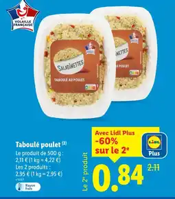 Lidl Taboulé au poulet offre