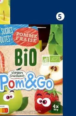 Lidl Vergers gourmand pom'&go sans sucres ajoutés bio offre