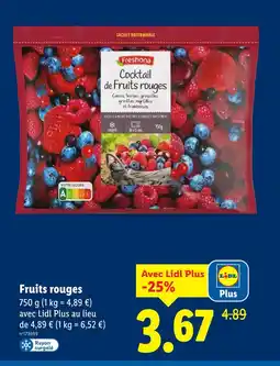 Lidl Freshona cocktail de fruits rouges offre