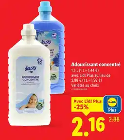 Lidl Doussy adoucissant concentré offre