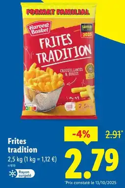 Lidl Harvest basket frites tradition offre