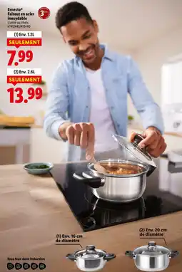 Lidl Ernesto faitout en acier inoxydable offre