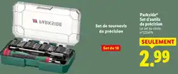 Lidl Parkside set d’outils de précision offre