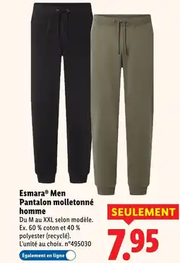 Lidl Esmara men pantalon molletonné homme - noir offre