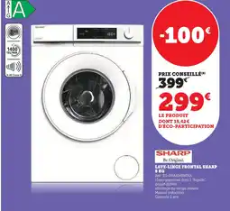 Super U Sharp lave-linge frontal 8 kg offre