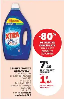 Super U X-tra - lessive liquide total offre