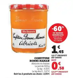 Super U Bonne maman - confiture offre