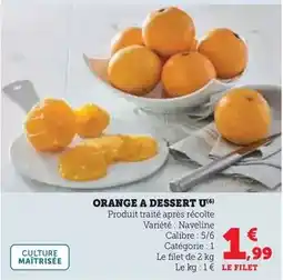 U Express U - orange a dessert offre