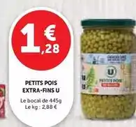 Hyper U U - petits pois extra-fins offre