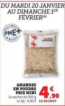 Hyper U Prix mini - amandes en poudre offre