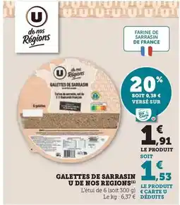 Hyper U U - galettes de sarrasin offre