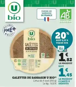 Hyper U U bio - galettes de sarrasin offre
