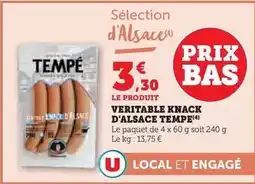 Hyper U Tempe - vertible knack d'alsace offre