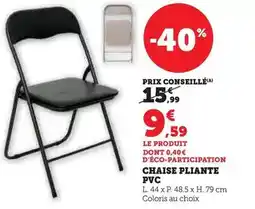 Hyper U Chaise pliante pvc offre