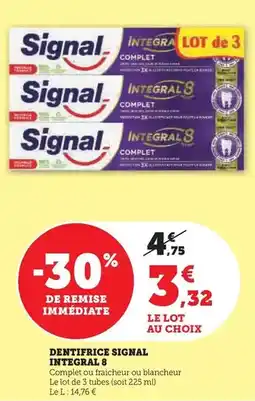 Hyper U Signal - dentifrice intégral 8 offre