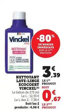 Hyper U Vinckel - nettoyant lave-linge ecoecoert offre