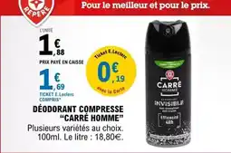 E.Leclerc Déodorant compresse offre