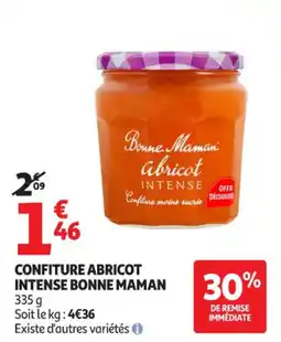 Auchan Supermarché Confiture abricot intense bonne maman offre