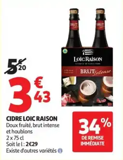 Auchan Cidre loic raison offre