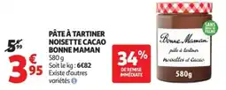 Auchan Pâte à tartiner noisette cacao bonne maman offre