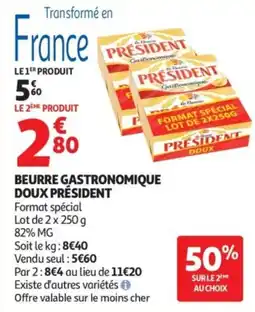 Auchan BEURRE GASTRONOMIQUE offre