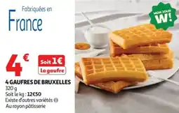 Auchan 4 gaufres de bruxelles offre