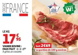 Auchan Viande bovine faux filet offre