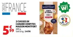 Auchan 2 cuisses de canard confites maison montfort offre