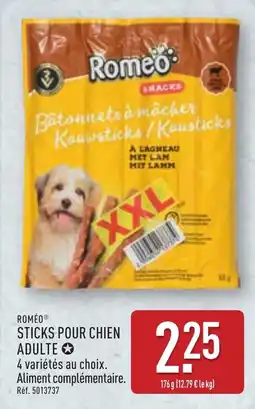 ALDI ROMÉO Sticks pour chien adulte offre