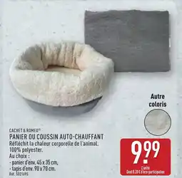 ALDI CACHET & ROMEO Panier ou coussin auto-chauffant offre