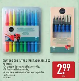 ALDI Crayons ou feutres effet aquarelle offre