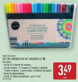ALDI HOME CREATION Set de croquis ou kit aquarelle offre