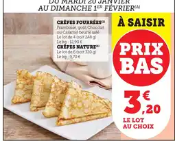 Super U Crêpes fourrées offre