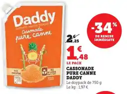 Super U Daddy cassonade pure canne offre