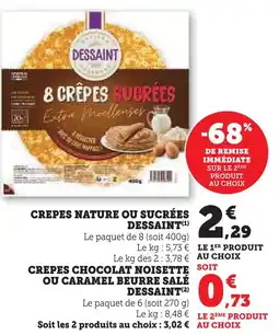 Super U Daniel dessaint crepes moelleuses offre